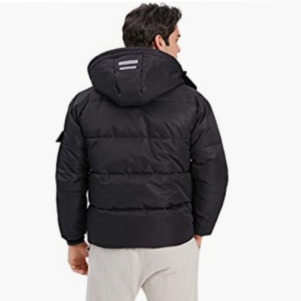 NWT Cross Street $599 Men's Outdoor Hood Puffers Insulated WinterBlack Parka - Picture 11 of 12